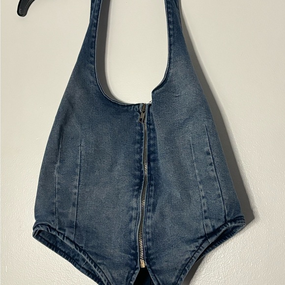 Denim halter top - Picture 2 of 4